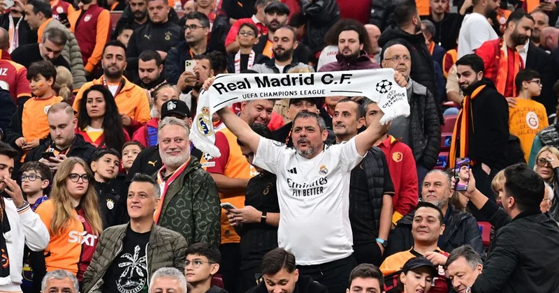 Galatasaray tribünlerinde Real Madrid sürprizi
