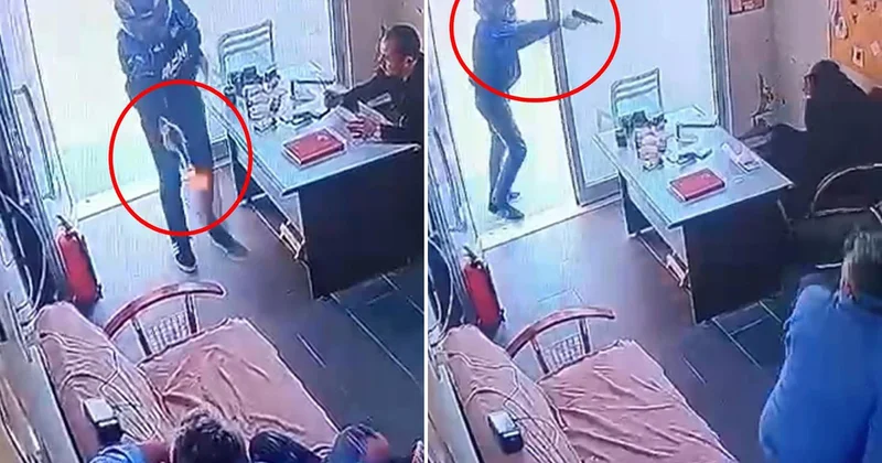 Akaryakıt istasyonuna silahlı saldırı kamerada! Soğukkanlılığı buz kestirdi