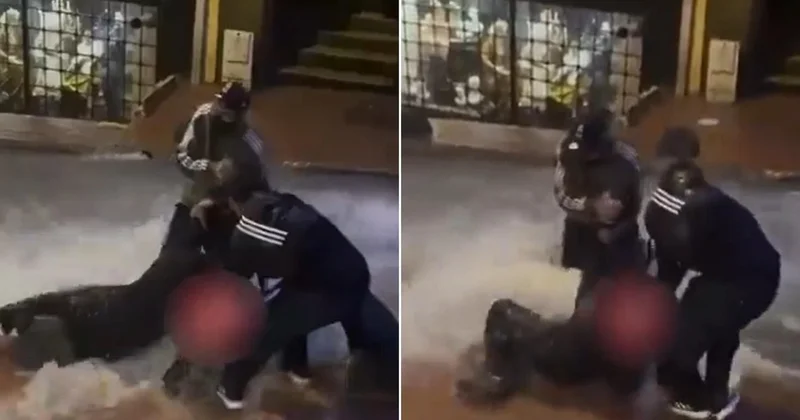 Beyoğlu’nda sel dehşeti! Kadın metrelerce sürüklendi, imdadına vatandaşlar yetişti