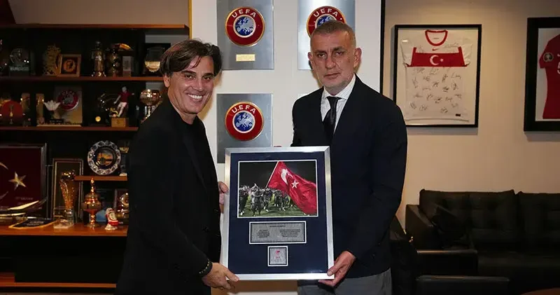 TFF Başkanı Hacıosmanoğlu, Vincenzo Montella ile bir araya geldi