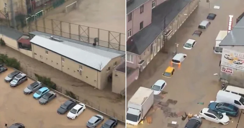 İstanbul da onlarca araç sular altında kaldı! İşte o görüntüler