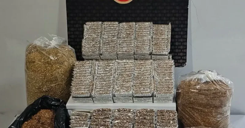 Uşak’ta kaçak tütün ve makaron operasyonu
