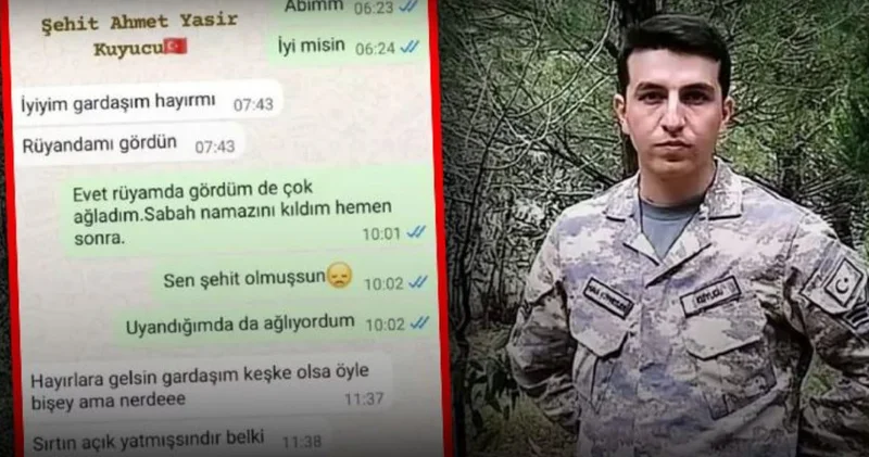 Şehit Ahmet Yasir Kuyucu nun son mesajı ortaya çıktı! Saatler önce kız kardeşiyle konuşmuş