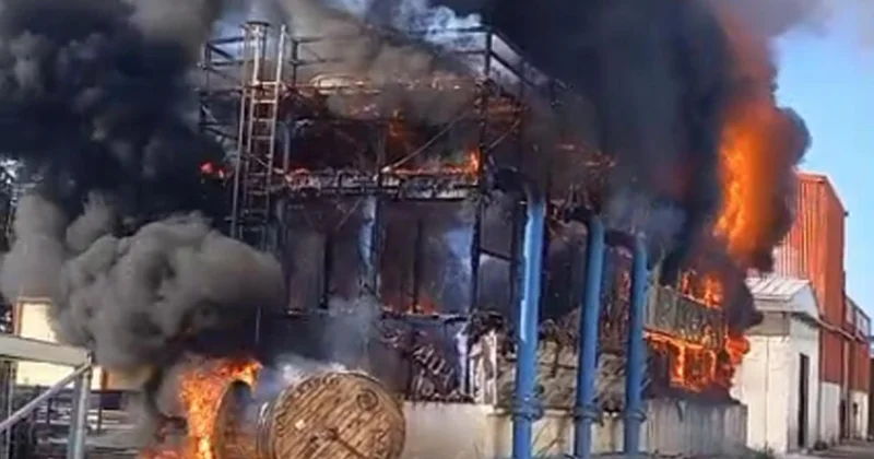 İzmir de fabrikada çıkan yangın söndürüldü