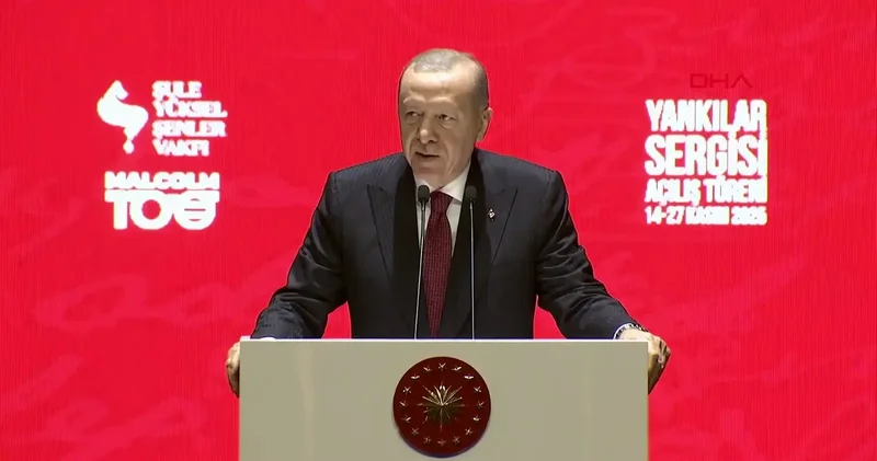 Cumhurbaşkanı Erdoğan ‘Yankılar’ sergisi açılış programında konuşuyor