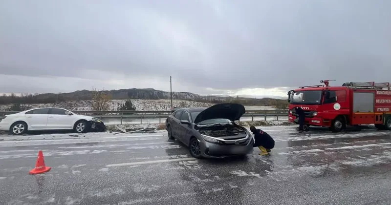 Yer: Çorum! Dolu yağışı kazaya neden oldu: 10 yaralı