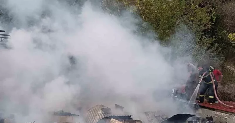 Yayladağı’nda metruk ev yangını