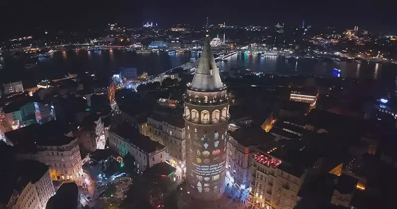 Galata Kulesi nde kültürel mirasların görselleri yansıtıldı
