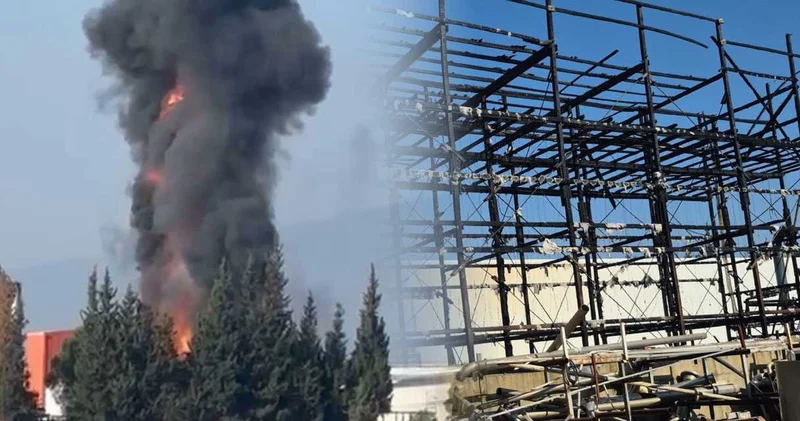 İzmir’de fabrika yangını! Gökyüzünü kara dumanlar kapladı