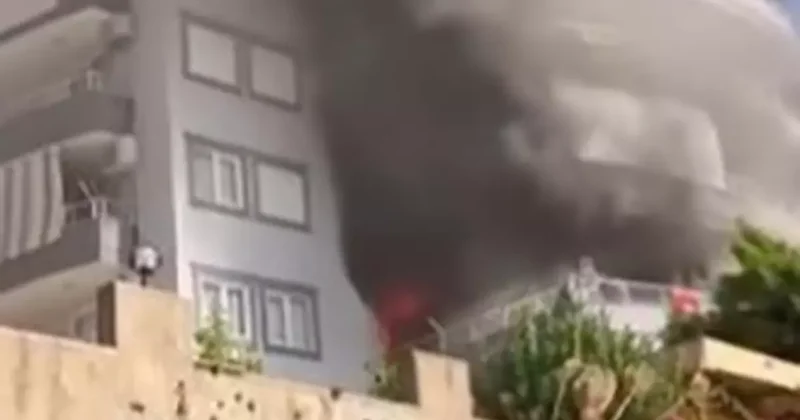 Alanya’da 5 katlı binada korkutan yangın