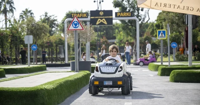 Mersin deki Trafik Park, ara tatilde çocuklarla dolup taştı Mersin Haberleri