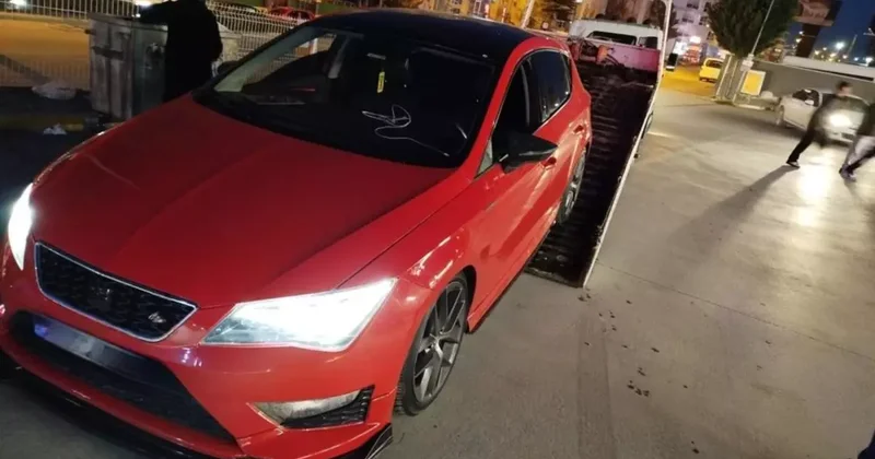 Abartı egzozlu otomobille drift atan sürücüye 74 bin TL ceza