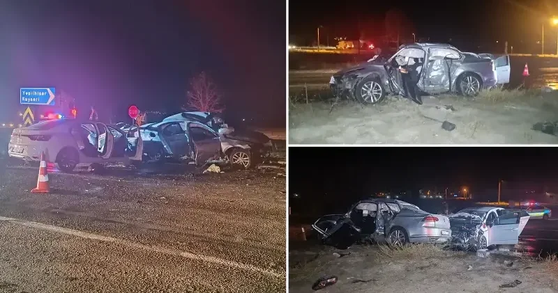 Niğde haberleri: Niğde Çamardı da iki otomobil çarpıştı üç kişi hayatını kaybetti Niğde Haberleri