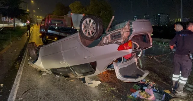 Hurdaya dönen araçtan yara almadan çıktılar Samsun Haberleri