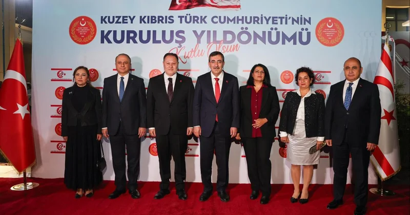 Cumhurbaşkanı Yardımcısı Yılmaz, KKTC de düzenlenen resepsiyona katıldı