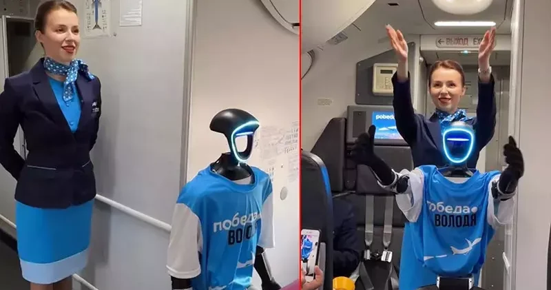 Rus havayolu şirketinden dünyada ilk kez robot kabin memuru testi