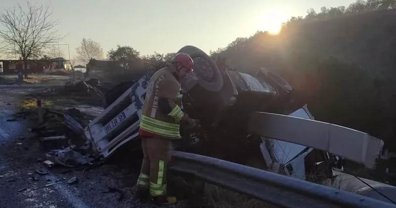 Tır kontrolden çıktı: 1 yaralı