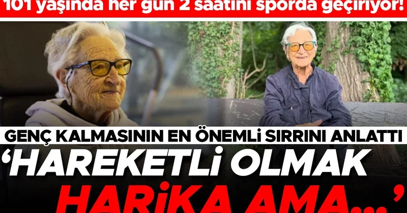 101 yaşında ve her gün 2 saatini spor salonunda geçiriyor! Genç kalmasının en önemli sırrını anlattı: Hareketli olmak harika ama...