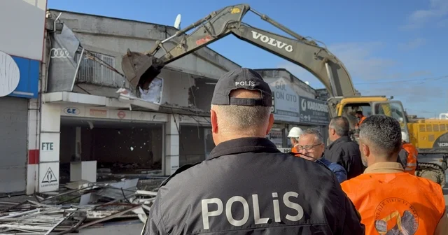 Gülsan Sanayi Sitesi nde ilk yıkım başladı Samsun Haberleri