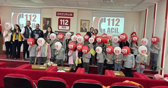 Çocuklara 112 farkındalığı gezisi Erzurum Haberleri