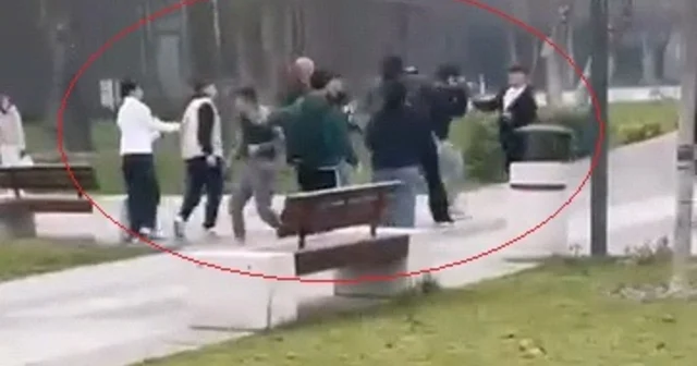 İki grubun tekmeli yumruklu kavgası kamerada Bursa Haberleri