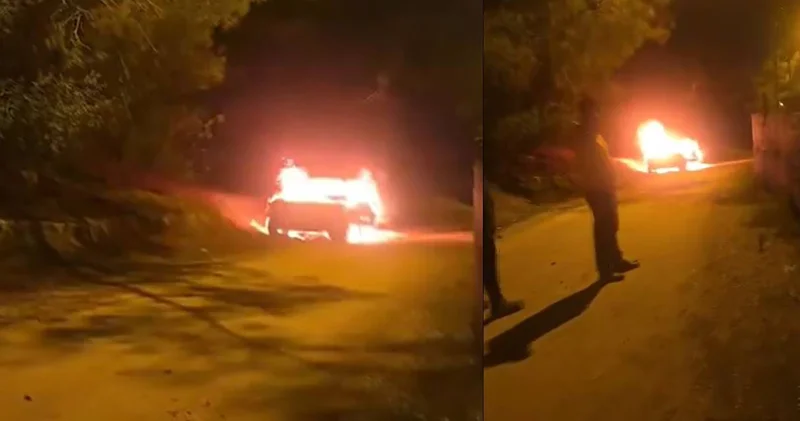 Adana da feci olay! Otomobilin içinde yanarak can verdi