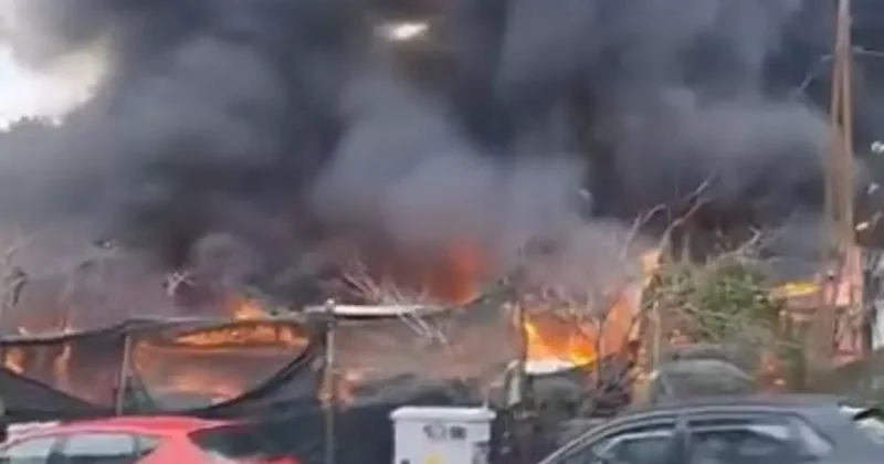 Son dakika Sarıyer de iş yerinde yangın!