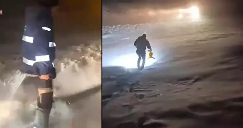 Elektrik arıza ekiplerinin zorlu mücadelesi