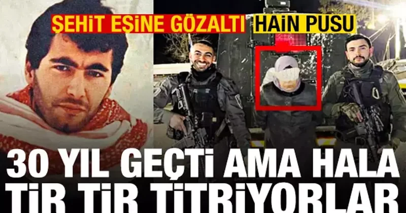 İsrail askerlerinden şehit eşine gözaltı! Çekilen fotoğraf tepki çekti