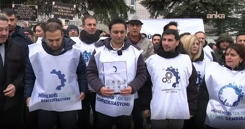 Mühendisler bakanlık önünde isyan etti: Taleplerini tek tek saydılar