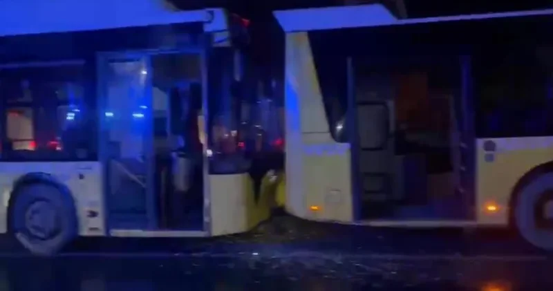İstanbul da zincirleme otobüs kazası!