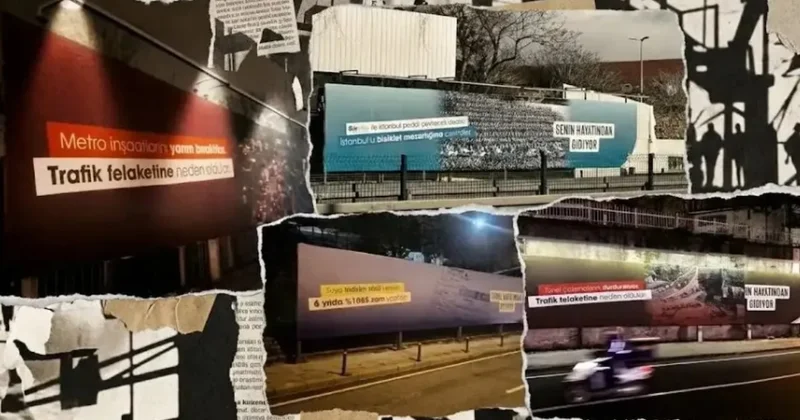 İBB aleyhine asılan afişler kaldırılıyor Sözcü Gazetesi