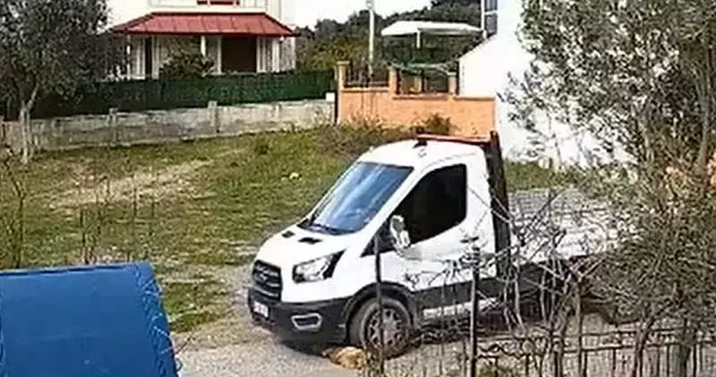 Kamyonetin üzerinden geçtiği köpek Meks öldü; o anlar kamerada