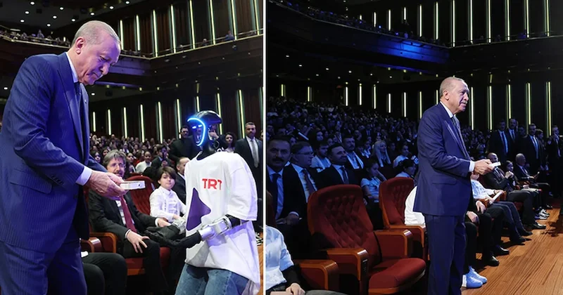 Erdoğan a yeni kanalın açılış kumandasını bir robot verdi Sözcü Gazetesi