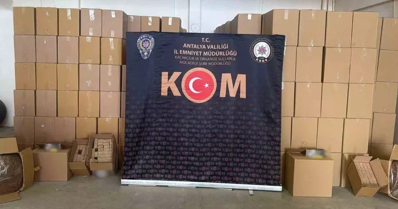 Antalya’da son 1 haftada 5,6 milyon kaçak makaron ele geçirildi