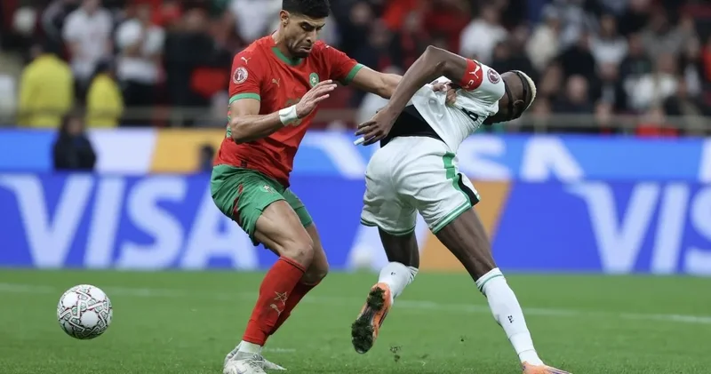 Osimhen li Nijerya çaresiz kaldı En Nesyri Fas ı finale taşıdı