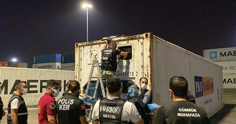 Mersin Limanı nda 298 kilo kokain ele geçirildi
