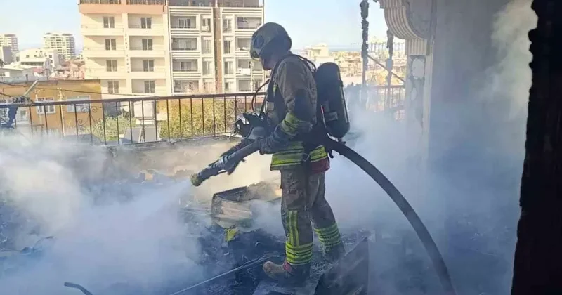 Alevlere teslim olan evinden çıkmak isteyen şahıs yaralandı