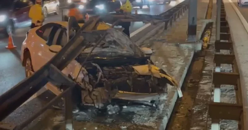 Gece yarısı TEM deki makasın sonu faciayla bitti