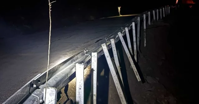 İncirliova da yol çöktü, sürücülere uyarı yapıldı Aydın Haberleri