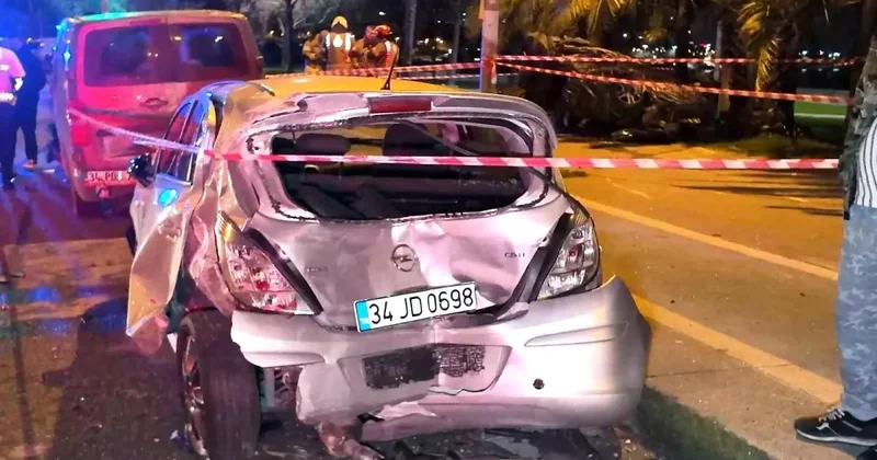 Kartal da takla atan araçta 2 kişi ağır yaralandı