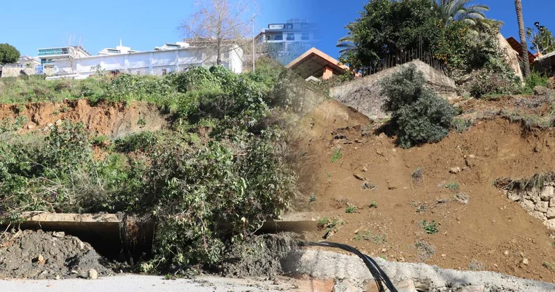 Alanya’da toprak kayması! 13 ev tahliye edildi