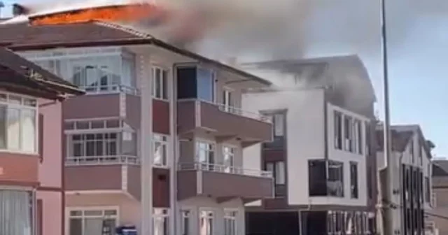 Çatı katı alevlere teslim oldu Kocaeli Haberleri