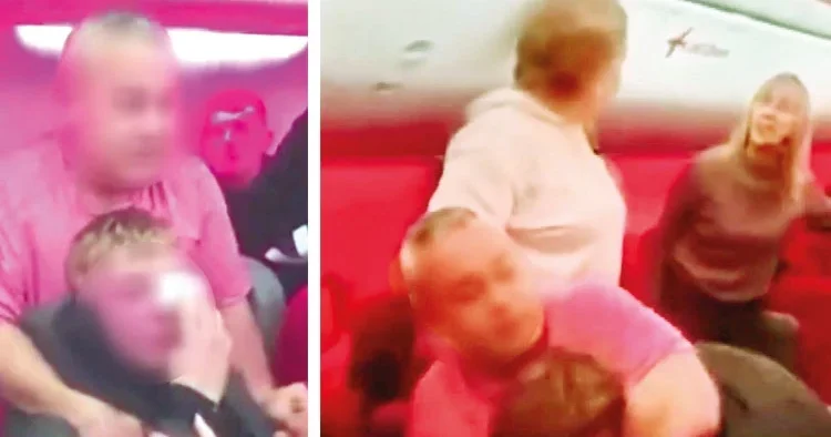 Yumruklu kavga uçağı indirdi