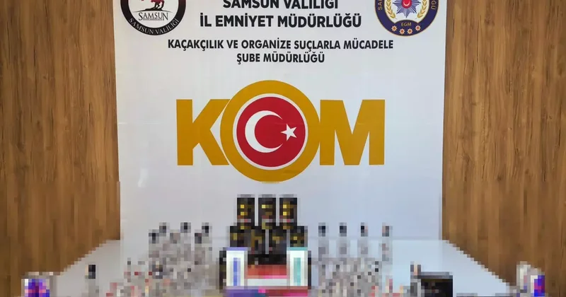 Samsun da kaçak alkol ve tütün ele geçirildi! 1 zanlı yakalandı