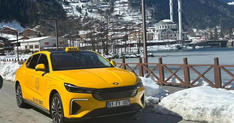 Karadeniz in zorlu yollarında yerli taksi: Togg