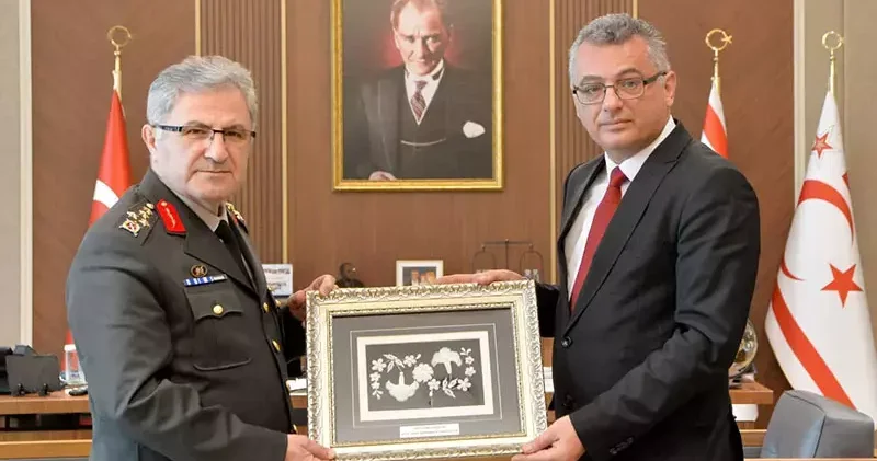 KKTC Cumhurbaşkanı Erhürman, Kara Kuvvetleri Komutanı Orgeneral Tokel i kabul etti