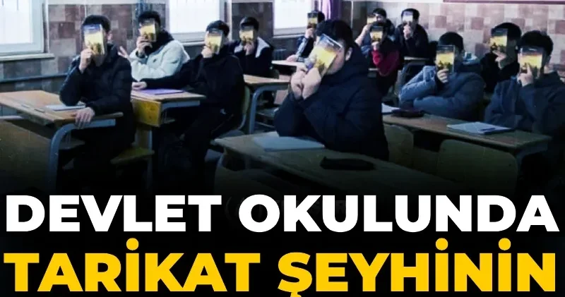 Devlet okulunda tarikat şeyhinin kitabı dağıtıldı