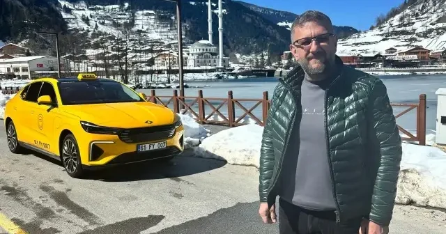 Karadeniz de ilgi odağı oldu: Türkiye nin ilk T10F taksisi yollarda VİDEO İZLE