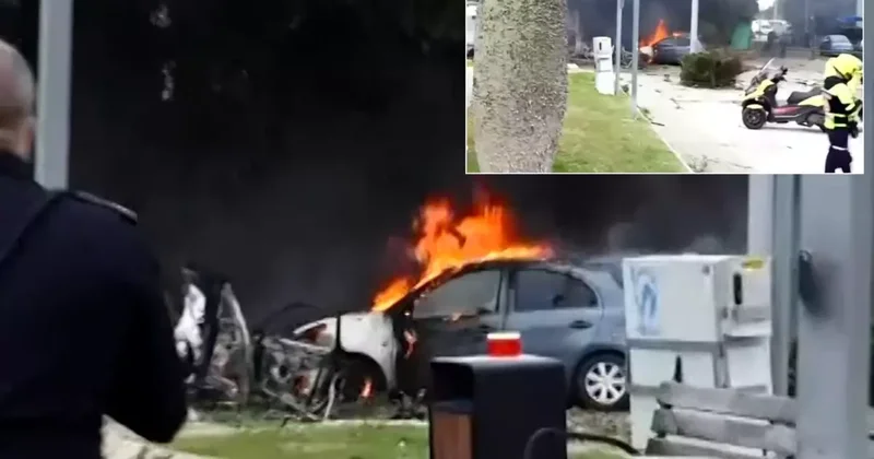 İsrail e düşen İran füzesi ortalığı cehenneme çevirdi